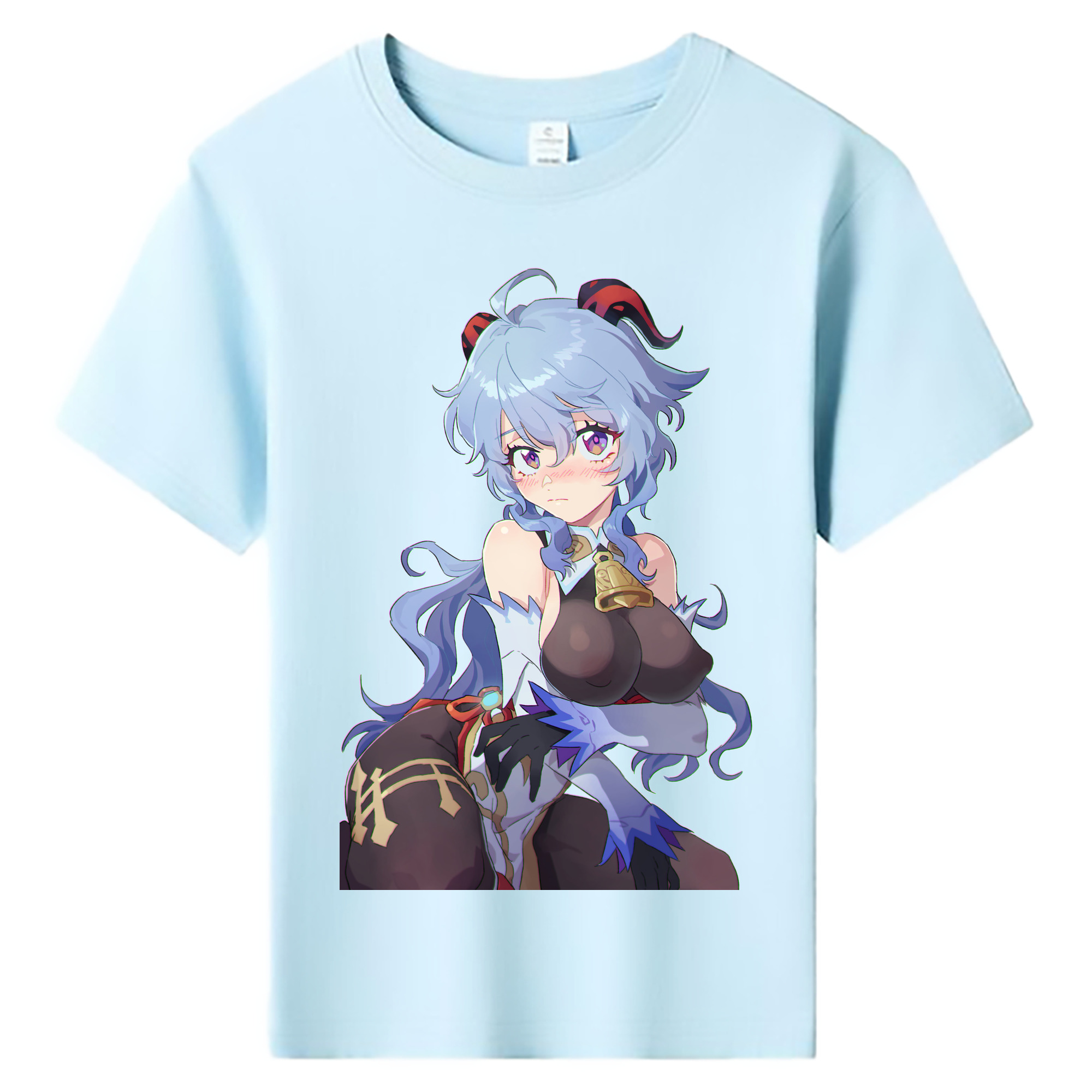 げんし神 甘雨 かんう genshin Ganyu 綿100％キッズTシャツ（フロントプリント）